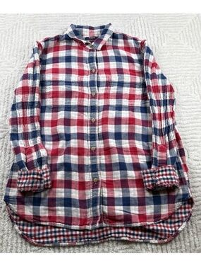 Madewell Red, White & Blue Button Down Shirt
